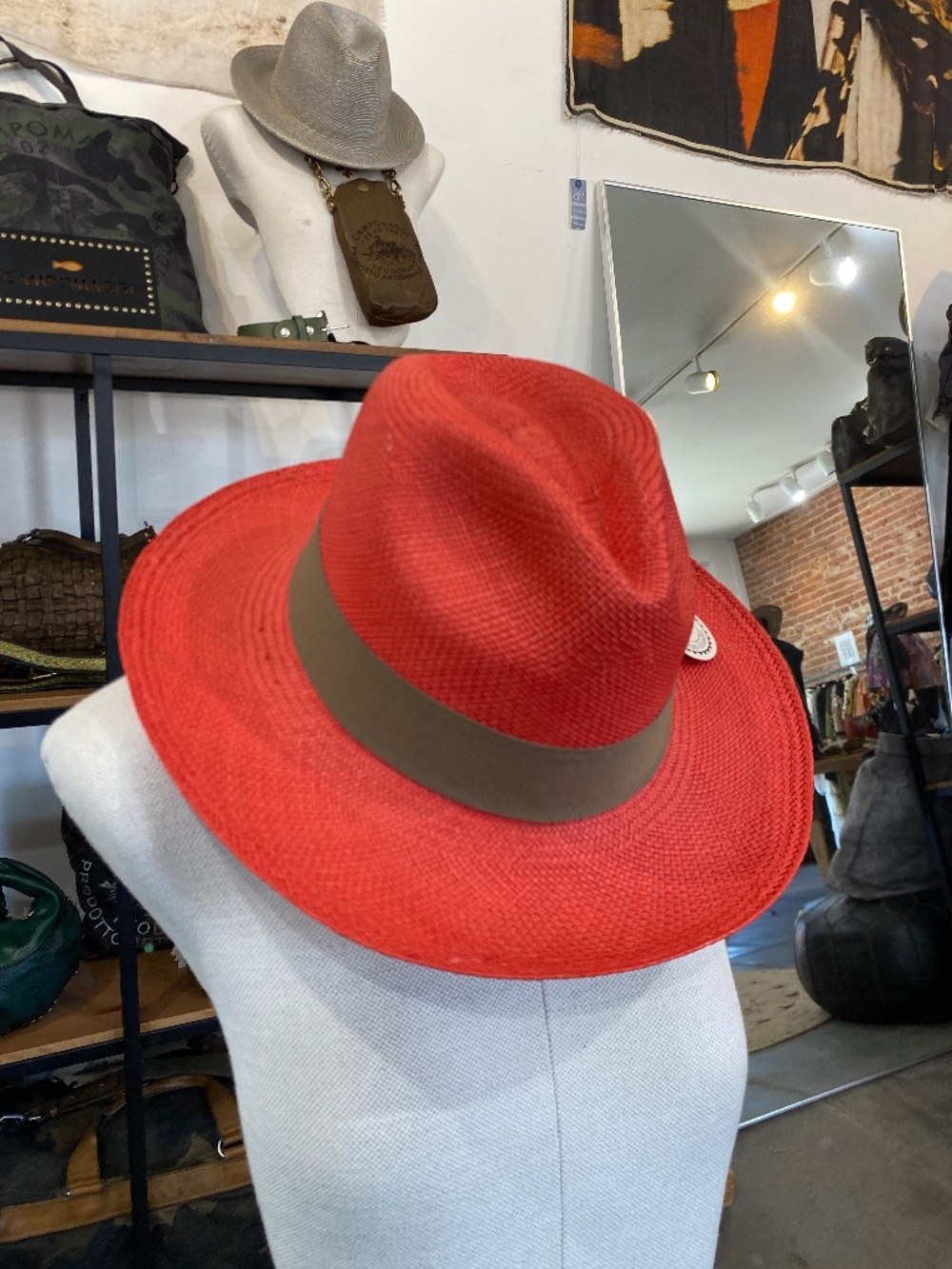 Frantic Panama Hat in Coral
